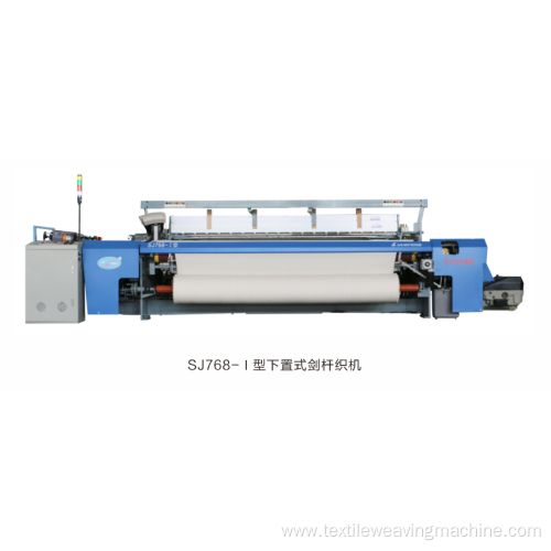 Medium speed loom weaving light and thick fabric